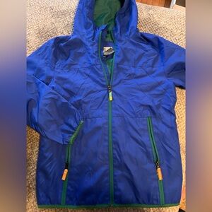 Champion Kids Raincoat in Blue with Green Zippers